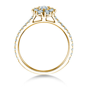 Verlovingsring Bloom Pavé in 9K geelgoud met diamanten 0,82ct G/SI