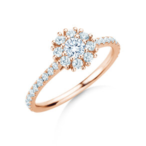 Verlovingsring Bloom Pavé in 9K roségoud met diamanten 0,82ct G/SI