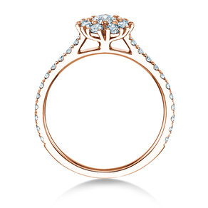 Verlovingsring Bloom Pavé in 9K roségoud met diamanten 0,82ct G/SI