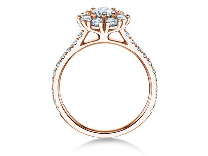 Verlovingsring Bloom Pavé in roségoud