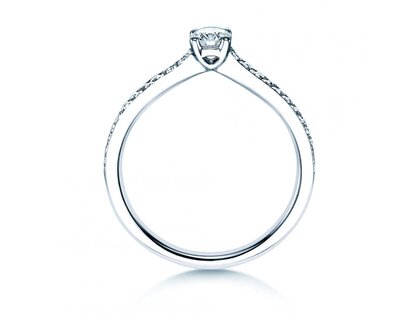 Verlovingsring Claire Petite in 18K witgoud met diamanten 0,50ct G/SI