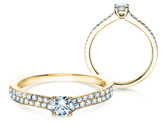 Verlovingsring Claire Petite in 18K geelgoud met diamanten 0,50ct G/SI