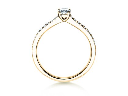 Verlovingsring Claire Petite in 18K geelgoud met diamanten 0,50ct G/SI