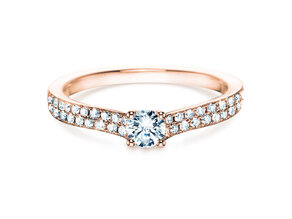 Verlovingsring Claire Petite in 18K roségoud met diamanten 0,50ct G/SI