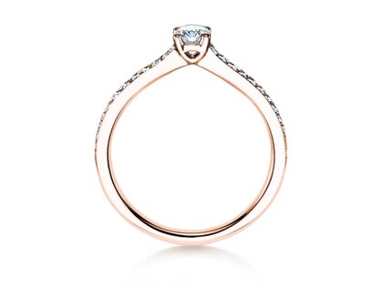 Verlovingsring Claire Petite in 18K roségoud met diamanten 0,50ct G/SI