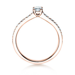 Verlovingsring Claire Petite in 18K roségoud met diamanten 0,50ct G/SI