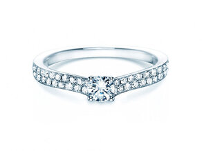 Verlovingsring Claire Petite in 18K witgoud met diamanten 0,50ct G/SI