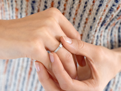 Verlovingsring Claire Petite in 18K witgoud met diamanten 0,50ct G/SI
