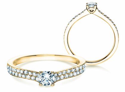 Verlovingsring Claire Petite in 18K geelgoud met diamanten 0,50ct G/SI