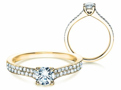 Verlovingsring Claire in 18K geelgoud met diamanten 0,70ct G/SI