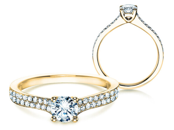 Verlovingsring Claire in 18K geelgoud met diamanten 0,70ct G/SI