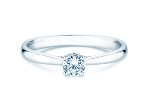 Verlovingsring Classic 4 Hidden Halo in 9K witgoud met Lab-grown diamanten 0,30ct E/VS