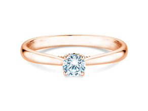Verlovingsring Classic 4 Hidden Halo in 18K roségoud met Lab-grown diamanten 0,30ct E/VS