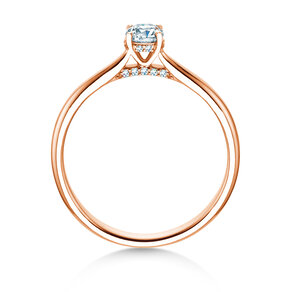 Verlovingsring Classic 4 Hidden Halo in 18K roségoud met Lab-grown diamanten 0,30ct E/VS