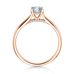 Verlovingsring Classic 4 Hidden Halo in 18K roségoud met Lab-grown diamanten 0,57ct E/VS