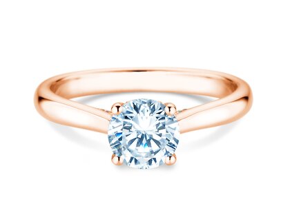 Verlovingsring Classic 4 Hidden Halo in 18K roségoud met Lab-grown diamanten 1,08ct E/VS
