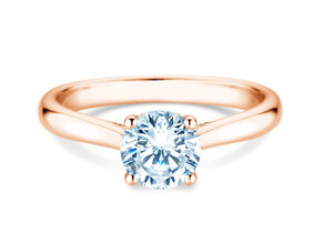 Verlovingsring Classic 4 Hidden Halo in 18K roségoud met Lab-grown diamanten 1,08ct E/VS