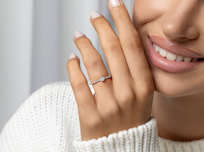 Verlovingsring Classic 4 Pavé in 14K witgoud met diamanten 0,46ct G/SI