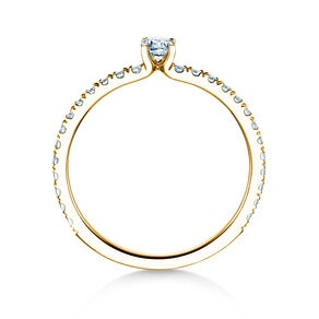 Verlovingsring Classic 4 Pavé in 14K geelgoud met diamanten 0,51ct G/SI