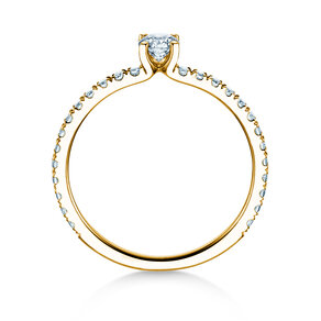 Verlovingsring Classic 4 Pavé in 9K geelgoud met Lab-grown diamanten 0,56ct E/VS