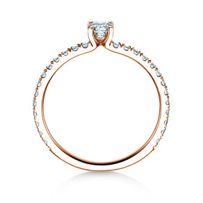 Verlovingsring Classic 4 Pavé in 18K roségoud met Lab-grown diamanten 0,56ct E/VS