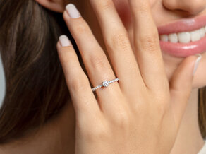 Verlovingsring Classic 4 Pavé in 14K geelgoud met diamanten 0,56ct G/SI