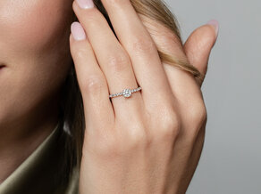 Verlovingsring Classic 4 Pavé in 14K geelgoud met diamanten 0,56ct G/SI