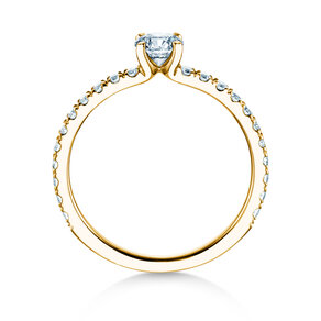 Verlovingsring Classic 4 Pavé in 14K geelgoud met diamanten 0,77ct G/SI