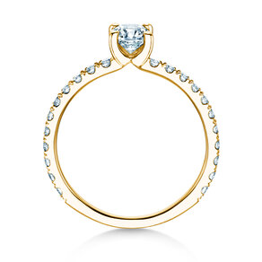 Verlovingsring Classic 4 Pavé in 18K geelgoud met Lab-grown diamanten 0,87ct E/VS