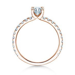 Verlovingsring Classic 4 Pavé in 18K roségoud met Lab-grown diamanten 0,87ct E/VS