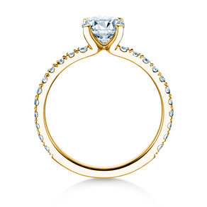 Verlovingsring Classic 4 Pavé in geelgoud