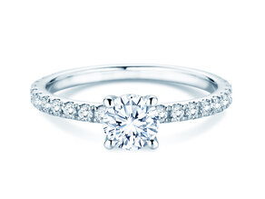 Verlovingsring Classic 4 Pavé in platina