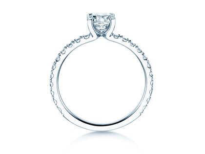 Verlovingsring Classic 4 Pavé in platina