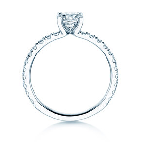 Verlovingsring Classic 4 Pavé in platina