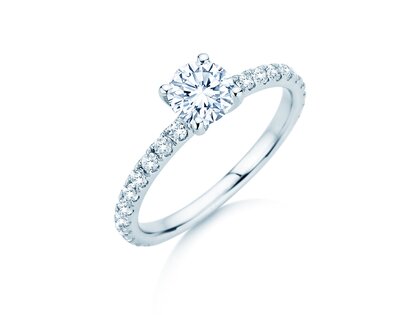 Verlovingsring Classic 4 Pavé in platina