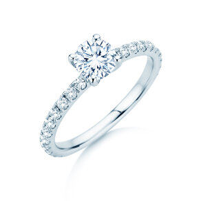 Verlovingsring Classic 4 Pavé in platina