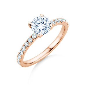 Verlovingsring Classic 4 Pavé in 18K roségoud met Lab-grown diamanten 1,44ct E/VS