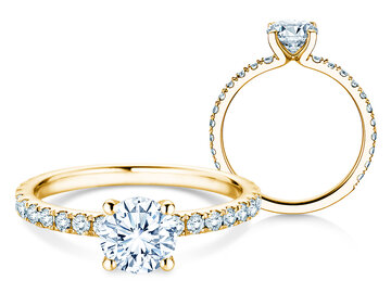 Verlovingsring Classic 4 Pavé Lab-grown diamant