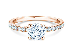 Verlovingsring Classic 4 Pavé in 18K roségoud met Lab-grown diamanten 1,44ct E/VS