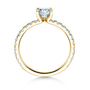 Verlovingsring Classic 4 Pavé in 14K geelgoud met Lab-grown diamanten 1,44ct E/VS