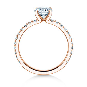 Verlovingsring Classic 4 Pavé in 18K roségoud met Lab-grown diamanten 1,44ct E/VS