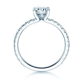 Verlovingsring Classic 4 Pavé in 14K witgoud met Lab-grown diamanten 1,44ct E/VS