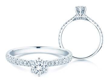 Verlovingsring Classic 6 Hidden Halo Pavé