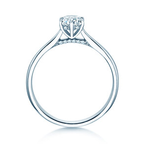 Verlovingsring Classic 6 Hidden Halo in 14K witgoud met diamanten 0,55ct G/SI
