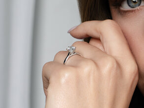 Verlovingsring Classic 6 Hidden Halo in 14K geelgoud met diamanten 1,08ct G/SI