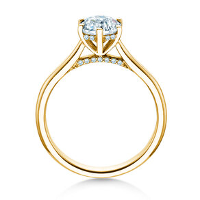 Verlovingsring Classic 6 Hidden Halo in 14K geelgoud met diamanten 1,08ct G/SI