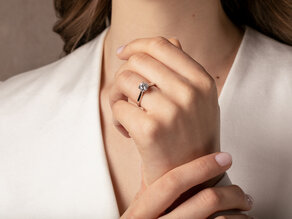 Verlovingsring Classic 6 Hidden Halo in 14K geelgoud met diamanten 1,08ct G/SI