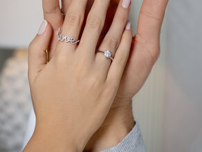 Verlovingsring Classic 6 Hidden Halo in 14K geelgoud met diamanten 1,08ct G/SI