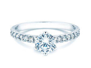 Verlovingsring Classic Pavé in 18K witgoud met diamanten 1,11ct G/SI