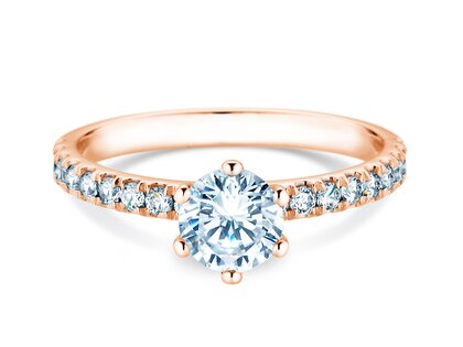 Verlovingsring Classic Pavé in 18K roségoud met diamanten 1,11ct G/SI